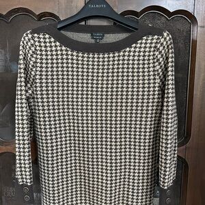 Talbots Merino Wool Sweater in Brown and Cream